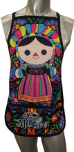 Load image into Gallery viewer, Kitchen Apron Mexican Sugar Skulls Day of The Dead Flowers Bib Aprons Women Men Professional Chef Aprons with Extra Long Ties, Waterdrop Resistant Waiter Hostess Apron for Holidays Grill