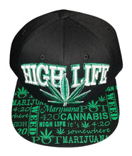 Load image into Gallery viewer, Marijuana Weed High Life Premium Hat Trucker Snapback Baseball Cap