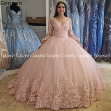 Load image into Gallery viewer, Elegant Lace Quinceanera Dresses Ball Gown Lace Up Sweet 16 Dress For 15 Years Formal Prom Party Pageant Gown Custom