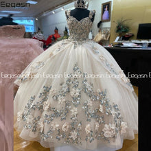 Load image into Gallery viewer, Elegant Princess Quinceanera Dress Ball Gown Lace Flowers Party Sweet 16 Pageant Gown Vestidos De 15 Años Prom