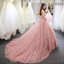 Load image into Gallery viewer, Pink Quinceanera Dresses 2023 Elegant Ball Gown Sweet 16 Formal Party Night Prom Dress Luxury Long Ceremony Graduation Gala Jurk