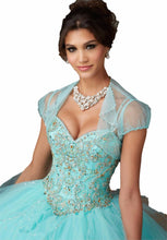 Load image into Gallery viewer, 2020 Cheap Hot Pink Blue Quinceanera Dresses Ball Gown Organza Crystals Beaded Ruffles Sweet 16 Dressess Vestido De 15 Anos