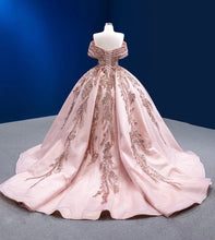 Load image into Gallery viewer, Pink Quinceanera Dresses Ball Gown Off The Shoulder Sequins Sparkle Mexican Sweet 16 Dresses 15 Anos