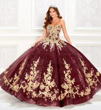 Load image into Gallery viewer, Burgundy Charro Quinceanera Dresses Ball Gown Sweetheart Sequins Appliques Puffy Mexican Sweet 16 Dresses 15 Anos