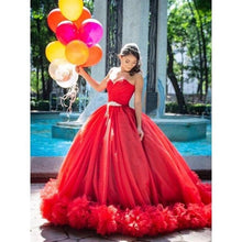 Load image into Gallery viewer, 2023 Pink Quinceanera Dresses Sweet 16 Off The Shoulder Tulle Dark Red Dress Prom Gown Elegent Princess Ball Gown Vestidos De 15