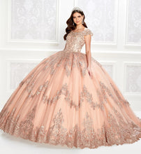 Load image into Gallery viewer, Navy Blue Quinceanera Dresses Ball Gown Off The Shoulder Tulle Appliques Beaded Puffy Mexican Sweet 16 Dresses 15 Anos
