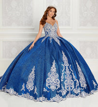 Load image into Gallery viewer, Royal Blue Charro Quinceanera Dresses Ball Gown Spaghetti Straps Sequins Appliques Puffy Mexican Sweet 16 Dresses 15 Anos