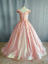 Load image into Gallery viewer, LSYX Off The Shoulder Quinceanera Dresses 2022 Appliques 3D Flowers Beads Sweet 16 Party Ball Gowns Pageant Princess Lace-Up