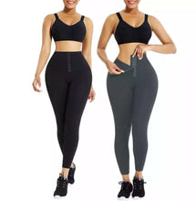 Load image into Gallery viewer, Gray Color Women's High Waisted Tummy Control Gray Yoga Leggings