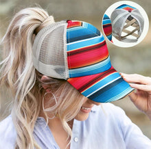 Load image into Gallery viewer, Women Zarape Pattern Stripped Premium Hat Cap Gorra De Mujer