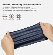 Load image into Gallery viewer, Heat Transfer Vinyl Rolls - 12" x 20ft Black Iron on Vinyl for Shirts, Black Iron on for All Cutter Machine - Easy to Cut & Weed for Craft Heat Vinyl Design