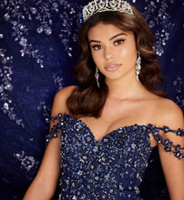 Load image into Gallery viewer, Sky Blue Quinceanera Dresses Ball Gown Spaghetti Straps Tulle Appliques Beaded Puffy Mexican Sweet 16 Dresses 15 Anos