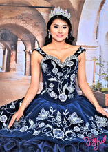 Load image into Gallery viewer, Three Piece Charro Quinceanera Dresses with Butterflies Embriodery Sweet 16 Dress Removeable Ruffles Skirt vestidos de 15 años