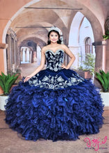 Load image into Gallery viewer, Three Piece Charro Quinceanera Dresses with Butterflies Embriodery Sweet 16 Dress Removeable Ruffles Skirt vestidos de 15 años