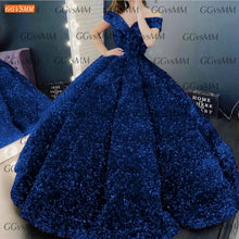 Load image into Gallery viewer, Sequined Ball Gown Prom Dress Real Photos Lace Up Formal Party Dresses Long Women Vestidos De Fiesta Largos Elegantes De Gala
