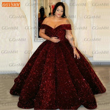 Load image into Gallery viewer, Sequined Ball Gown Prom Dress Real Photos Lace Up Formal Party Dresses Long Women Vestidos De Fiesta Largos Elegantes De Gala