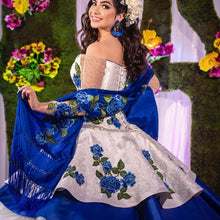 Load image into Gallery viewer, Two Pieces vestidos de xv años Quinceanera Dresses Long Sleeves Applique Beaded Ball Gown Sweet 16 Dress vestido de debutante