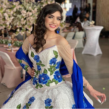 Load image into Gallery viewer, Two Pieces vestidos de xv años Quinceanera Dresses Long Sleeves Applique Beaded Ball Gown Sweet 16 Dress vestido de debutante