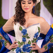 Load image into Gallery viewer, Two Pieces vestidos de xv años Quinceanera Dresses Long Sleeves Applique Beaded Ball Gown Sweet 16 Dress vestido de debutante