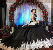 Load image into Gallery viewer, SoDigne Embroidery Charro Quinceanera Dresses With Sleeves Ball Gown Lace Appliques Princess Sweet 16 Girls