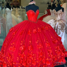 Load image into Gallery viewer, Red Quinceanera Dresses Sweetheart Custom Made Masquerade xv Dress Ball Gown Prom Wear Vestidos
