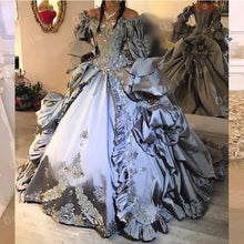 Load image into Gallery viewer, Fantasy Princess Gothic Quinceanera Dresses with Long Sleeves Off the Shoulder Lace Hallowmas Prom Party Gown vestidos de 15 año