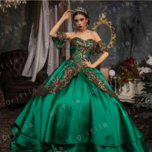 Load image into Gallery viewer, Royal Blue Sweet 16 Quinceanera Dress Sequined Sparkly Lace Pageant Party Dress Ball Gown Mexican Girl Birthday Gown