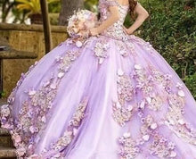 Load image into Gallery viewer, Purple Off Shoulder Beads Quinceanera Dresses Ball Gown Sweet 16 Year Princess Dresses For 15 Years vestidos de 15 años anos