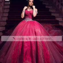 Load image into Gallery viewer, Elegant Vestidos De XV Años Quinceanera Dresses Hot Pink Off Shoulder Charro Mexican Girls Birthday Sweet 16 Gowns