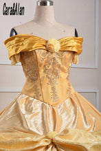 Load image into Gallery viewer, Vinatge Vestidos De 15 Años Yellow Princess Quinceanera Dress Sequin Charro Sweet 15 Dress Long Off the Shoulder Prom Gowns