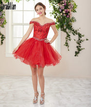 Load image into Gallery viewer, Charro Vestidos De XV Años Red Quinceanera Dresses Appliques Off The Shoulder Beading Mexican Sweet 15 Dress Pageant Gowns