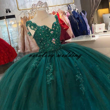 Load image into Gallery viewer, Charro Vestidos Quinceanera Dress Off Shoulder Appliques Lace Crost Back Sweet 16 Prom Party Dress vestidos de XV años