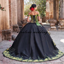Load image into Gallery viewer, Charro Mexican Style vestidos de fiesta Quinceanera Prom Dresses 2021 Off Shoulder Party Sweet 15 Dress Anos Bridal Boutique