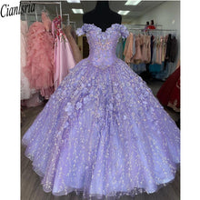 Load image into Gallery viewer, Mexican Vestido De 15 Anos Lilac Charro Quinceanera Dresses with Cloak Lace Applqiued Corset Sweet 16 Dress Abiti Da Cerimonia