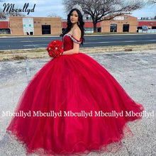 Load image into Gallery viewer, Vestidos De 15 Años Charro Long Ball Gown Quinceanera Dresses Crystal Beading Corset Back Sweet 16 Dress Abiti Da Cerimonia