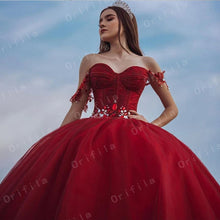 Load image into Gallery viewer, Red vestidos de xv años Quinceanera Dresses Appliqued credibilidad en Venta de Vestidos de Quinceaneras Sweet 16 Party Gown