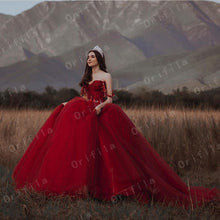 Load image into Gallery viewer, Red vestidos de xv años Quinceanera Dresses Appliqued credibilidad en Venta de Vestidos de Quinceaneras Sweet 16 Party Gown