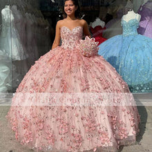 Load image into Gallery viewer, vestidos de quinceañera 2022 Sweetheart Appliques Lace Beads vestidos de 15 años Ball Gown Prom Gowns