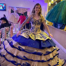 Load image into Gallery viewer, Vestido Mexicano credibilidad en Venta de Vestidos de Quinceaneras Dress Long Sleeves 2021 vestidos de XV años Ball Prom Gowns