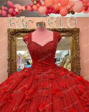 Load image into Gallery viewer, Vestidos de XV años Red Quinceanera Dresses Applique Beaded Arabic Princess Dresses For 15 Years Mexican Girl Birthday Gown
