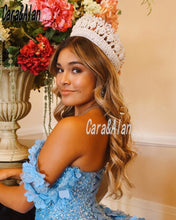 Load image into Gallery viewer, Mexican Girs Celebrating Sweet 15 Quinceanera Dresses Sweetheart Sequin Floral Crystal Beading Charro Vestidos de xv años