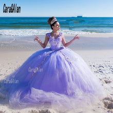Load image into Gallery viewer, Cara&Alan Vestidos De XV Años Lilac Quinceanera Dresses Applique Beading Tulle Mexican Sweet 15 Birthday Wear Custom Made