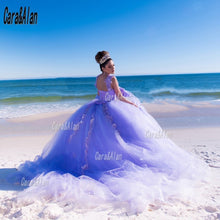 Load image into Gallery viewer, Cara&Alan Vestidos De XV Años Lilac Quinceanera Dresses Applique Beading Tulle Mexican Sweet 15 Birthday Wear Custom Made