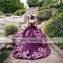 Load image into Gallery viewer, vestidos de quinceañera 2022 Off Shoulder Mexican Girl Ball Gown Prom Dress Croset Back Quinceanera Party Gowns