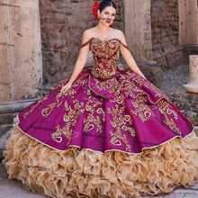 Load image into Gallery viewer, Mexican Quinceanera Prom Dresses Modaensuenonupcial 2022 Off Shoulder Sweet 15 Dress Princesa Misquinceanos Party Gowns
