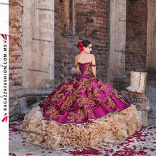 Load image into Gallery viewer, Mexican Quinceanera Prom Dresses Modaensuenonupcial 2022 Off Shoulder Sweet 15 Dress Princesa Misquinceanos Party Gowns
