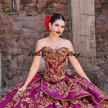 Load image into Gallery viewer, Mexican Quinceanera Prom Dresses Modaensuenonupcial 2022 Off Shoulder Sweet 15 Dress Princesa Misquinceanos Party Gowns