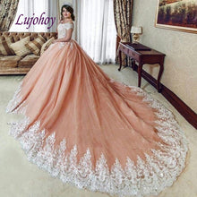 Load image into Gallery viewer, Elegant Lace Quinceanera Dresses Ball Gown Mexican Tulle Princess Masquerade Off Shoulder Sweet 16 Prom Dress 15 year old