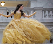 Load image into Gallery viewer, Mexican Charro Yellow Quinceanera Dresses Theme Colorful Embroidered Off The Shoulder Tulle Lace-up Ball Gown Sweet 16 Vestidos