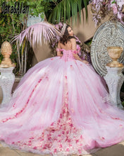 Load image into Gallery viewer, Mexican Girls vestidos de 15 años Quinceanera Dress with 3D Floral Applique Sweet 16 Dress Prom Gown abiti stile quinceanera